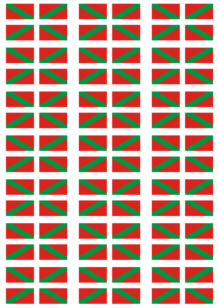 Basque Flag Stickers - 21 per sheet