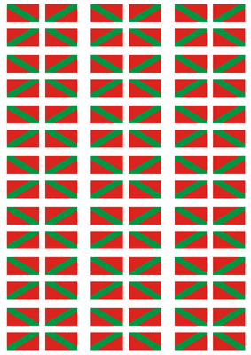 Basque Flag Stickers - 21 per sheet