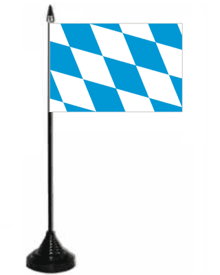 Bavaria Desk / Table Flag with plastic stand and base.