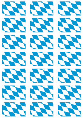 Bavaria Flag Stickers - 21 per sheet