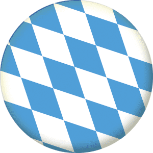 Bavaria State Flag 58mm Button Badge