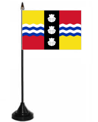 Bedfordshire 1951-2014 Desk / Table Flag with plastic stand and base.