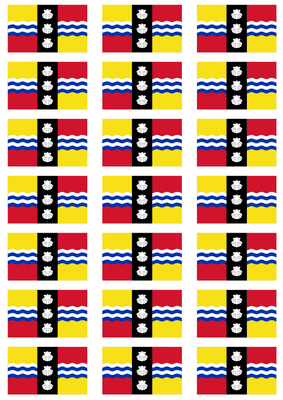 Bedfordshire 1951-2014 Flag Stickers - 21 per sheet