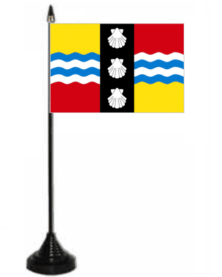 Bedfordshire Desk / Table Flag with plastic stand and base
