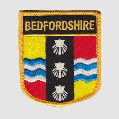 Bedfordshire Embroidered Flag Patch, style 07