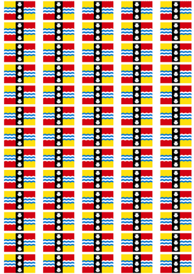 Bedfordshire Flag Stickers - 65 per sheet