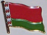 Belarus Country Flag Enamel Pin Badge