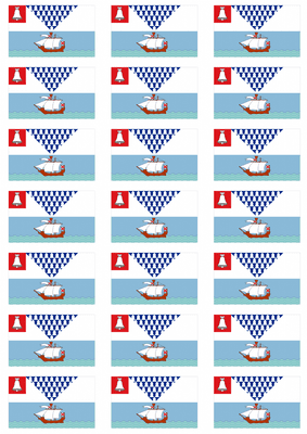 Belfast Flag Stickers - 21 per sheet