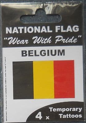 Belgium Country Flag Tattoos.