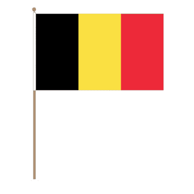 Belgium Country Hand Flag - Large.