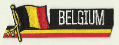 Belgium Embroidered Flag Patch, style 01.