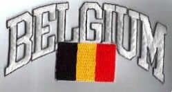 Belgium Embroidered Flag Patch, style 03.