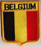 Belgium Embroidered Flag Patch, style 06.