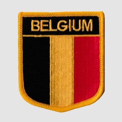 Belgium Embroidered Flag Patch, style 07.