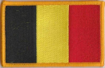 Belgium Embroidered Flag Patch, style 08.