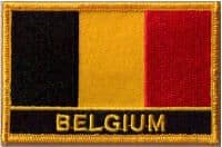 Belgium Embroidered Flag Patch, style 09.