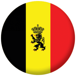 Belgium State Flag 25mm Flat Back