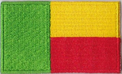 Benin Embroidered Flag Patch, style 04