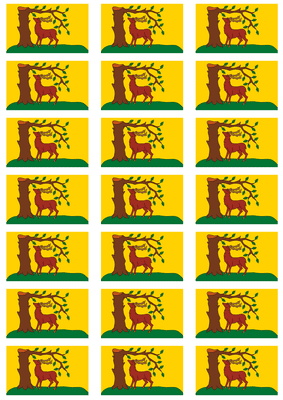 Berkshire Flag Stickers - 21 per sheet