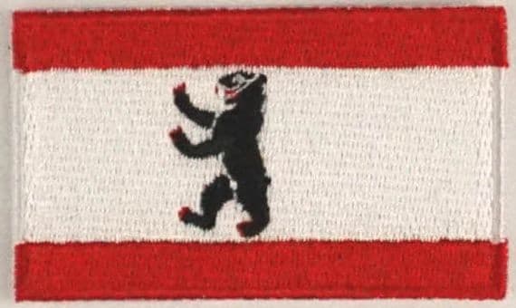 Berlin Embroidered Flag Patch, style 04