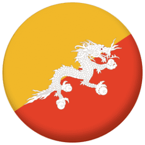 Bhutan Country Flag 25mm Pin Button Badge