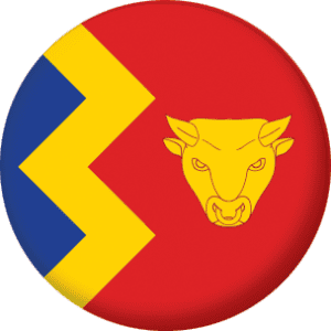 Birmingham Flag 58mm Button Badge
