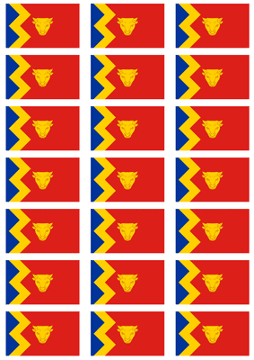 Birmingham Flag Stickers - 21 per sheet