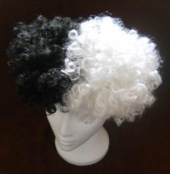 Black and White Afro Wig.