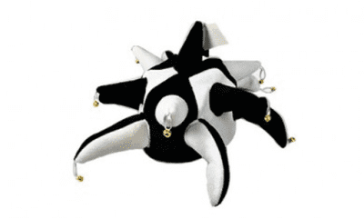 Black and White Jester Hat.