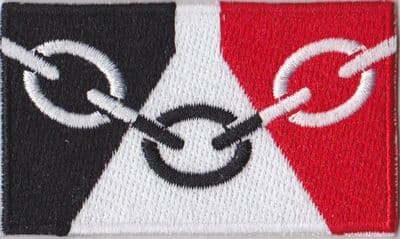 Black Country Embroidered Flag Patch, style 04