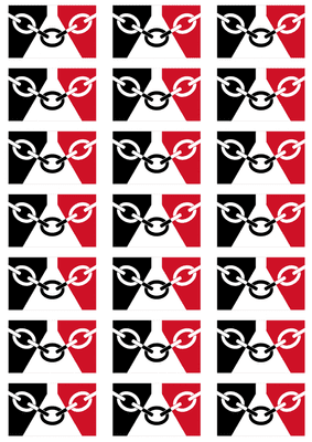 Black Country Flag Stickers - 21 per sheet