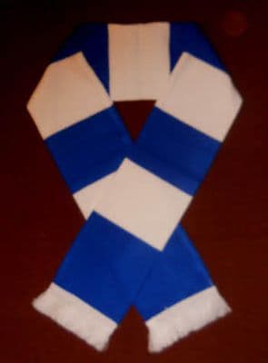 Blue and White Retro Bar Scarf.