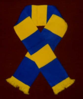Blue and Yellow Retro Bar Scarf.