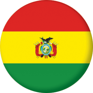 Bolivia Country Flag 25mm Keyring