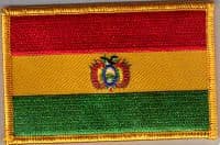Bolivia Embroidered Flag Patch, style 08.