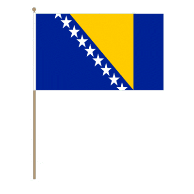 Bosnia and Herzegovina Country Hand Flag - Large.