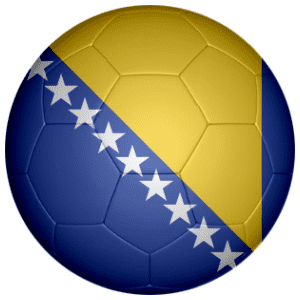 Bosnia and Herzegovina Football Flag 25mm Pin Button Badge