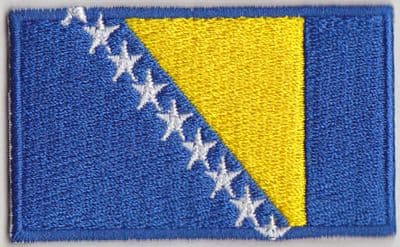 Bosnia Embroidered Flag Patch, style 04.