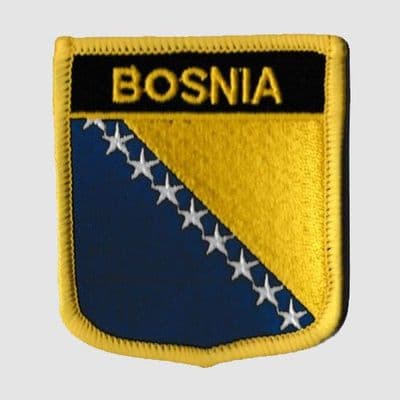 Bosnia Embroidered Flag Patch, style 07.