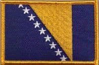 Bosnia Embroidered Flag Patch, style 08.