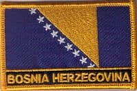 Bosnia Embroidered Flag Patch, style 09.