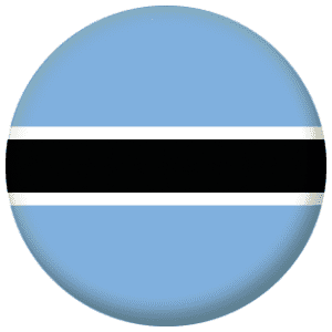 Botswana Country Flag 25mm Flat Back