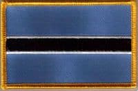 Botswana Embroidered Flag Patch, style 08.
