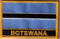 Botswana Embroidered Flag Patch, style 09.