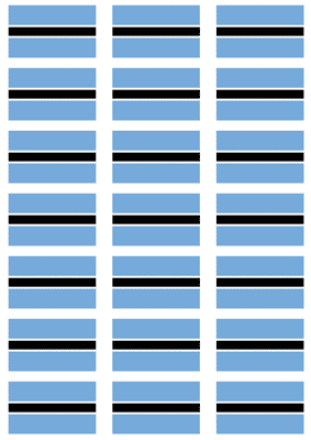 Botswana Flag Stickers - 21 per sheet