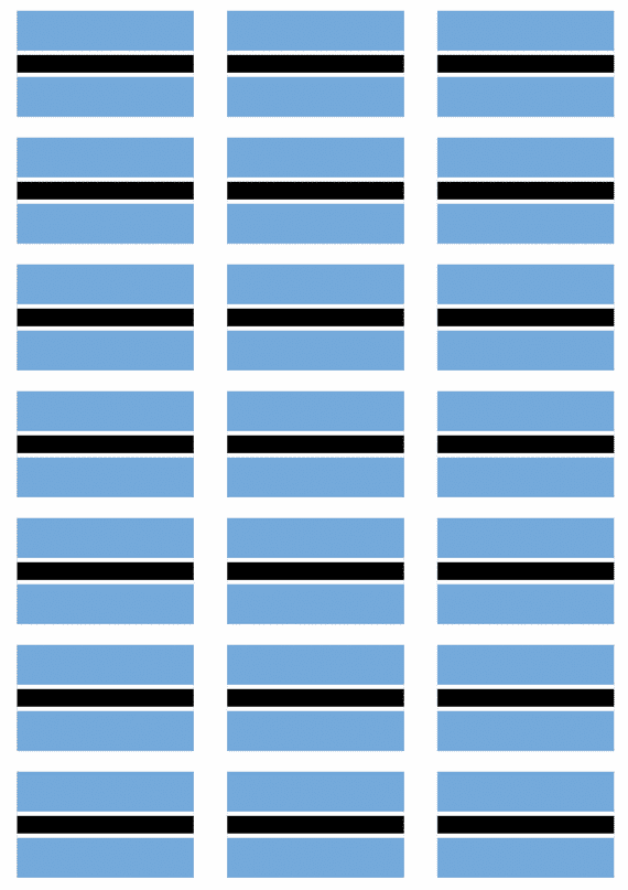 Botswana Flag Stickers - 21 per sheet
