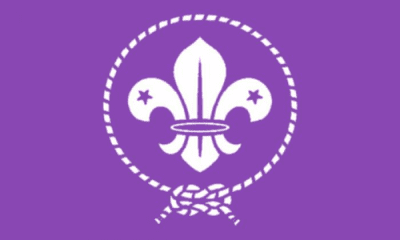 Boy Scouts (purple) Large Flag - 5' x 3'.