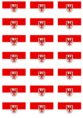 Brandenburg Flag Stickers - 21 per sheet