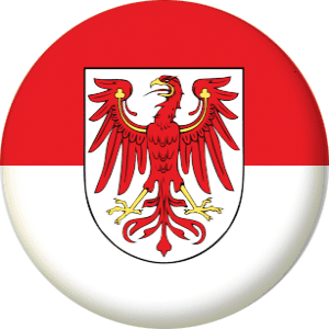 Brandenburg State Flag 58mm Button Badge