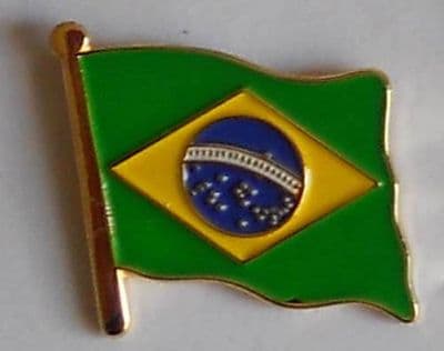 Brazil Country Flag Enamel Pin Badge